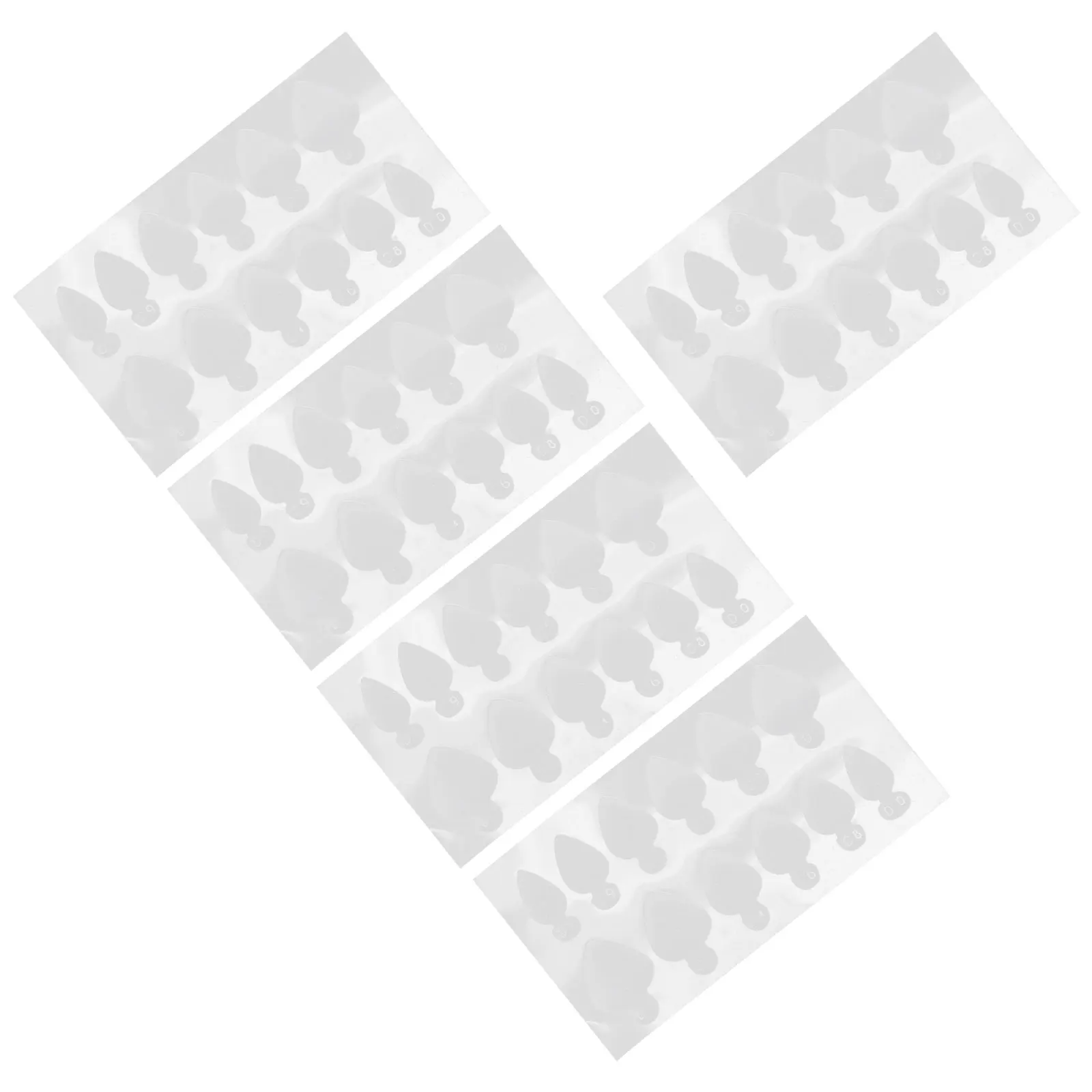 

5 Sheets Crystal Nail Stickers French Tip Silica Gel Manicure Full Paste DIY Nail Tools Decals Long Lasting
