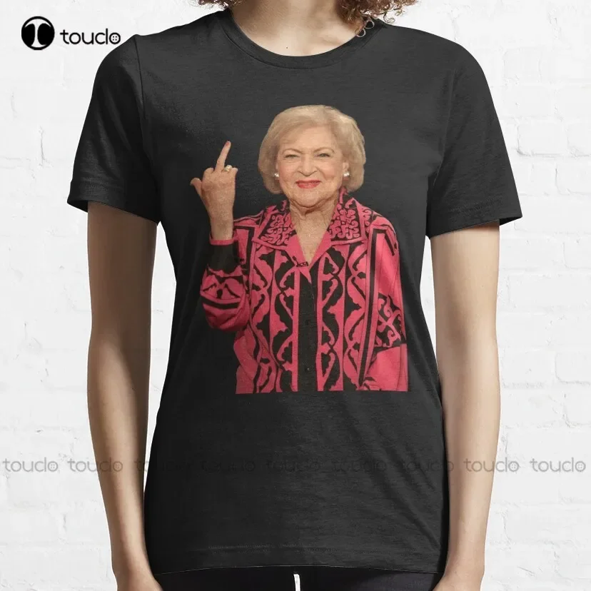 Betty White Middle Finger Gift For Fans Gift For Men Women Gift Halloween Day Thanksgiving Christmas Day Golden Girls T-Shirt