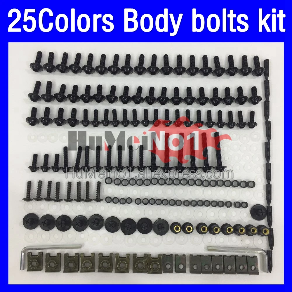 268ps Fairing bolts full screw kit For SUZUKI KATANA GSXF600 GSX600F 98 99 00 01 02 1998 1999 2000 01 2002 Body bolt screws Nuts