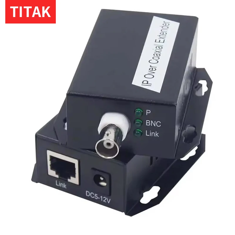 IP Network to Coaxial Extender Transfer from Net Cable Transmission to Coax Line 500M Ethernet Converter for CCTV