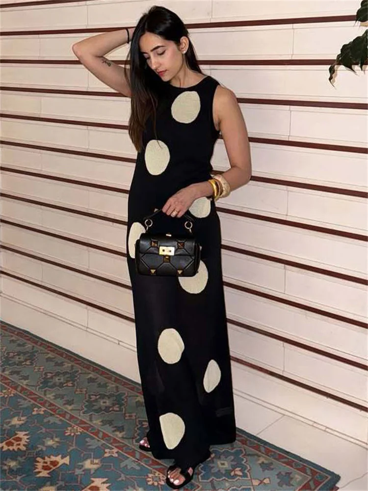 Summer Sleeveless Knit Dress for Women - Casual Beach Party Wear