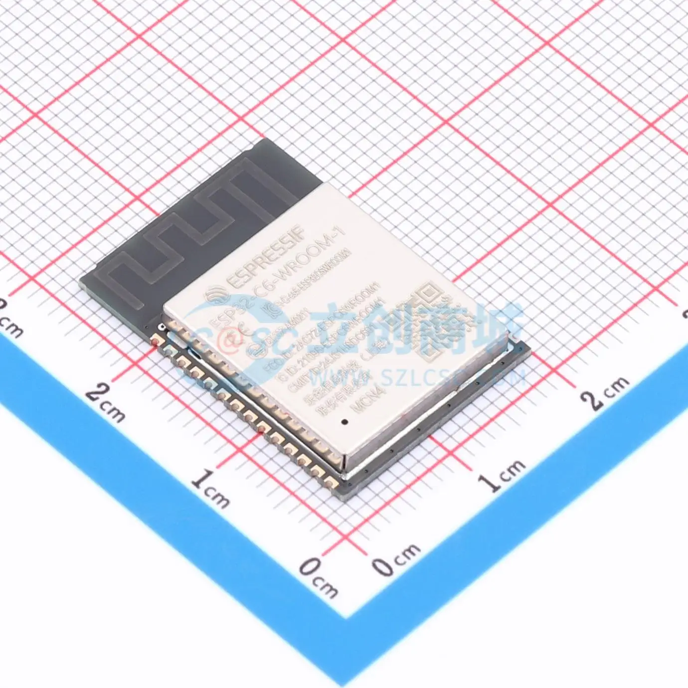 3pcs ESP32-C6-WROOM-1-N4 SMD-28P ESP32-C6 I2S I2C UART SPI WiFi Wireless IoT Smart Home Module