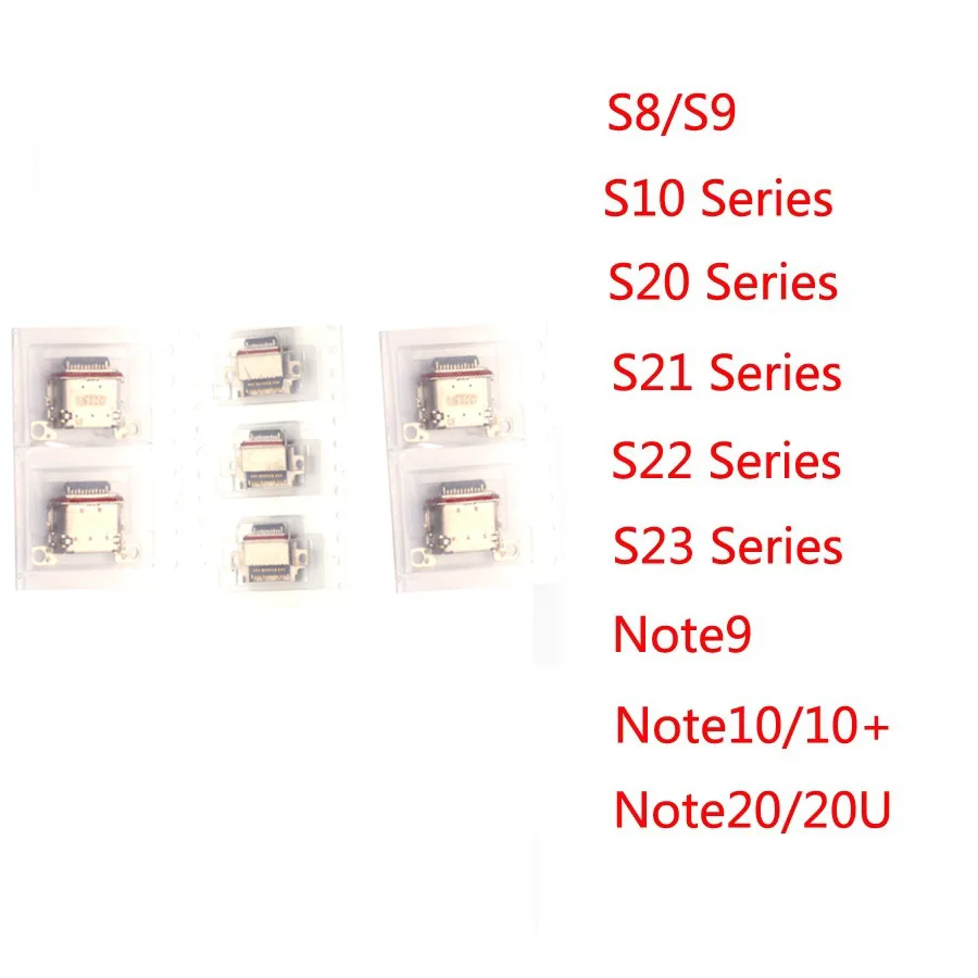 10 قطعة لسامسونج S21 S22 S10 S20 زائد S23 الترا S20FE نوت 20 نوت 10 S9 S8 USB شحن ميناء موصل مقبس شاحن حوض التوصيل