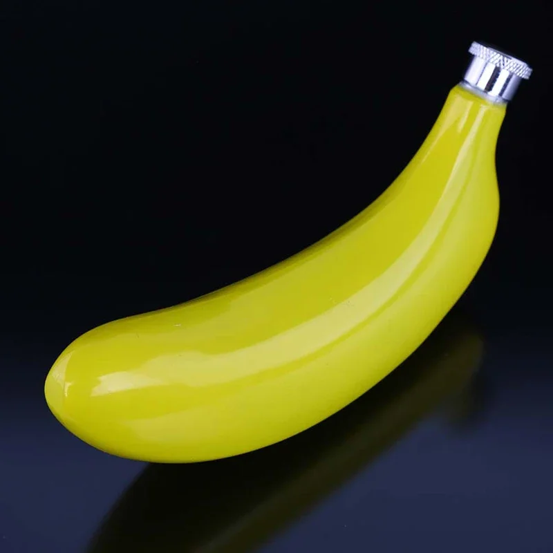 สแตนเลสสตีลกล้วยไวน์หม้อแฟชั่นไวน์หม้อวิสกี้ขวดสะโพกขวด Creative Drinker หม้อแอลกอฮอล์แบบพกพา Drinkware ขวด