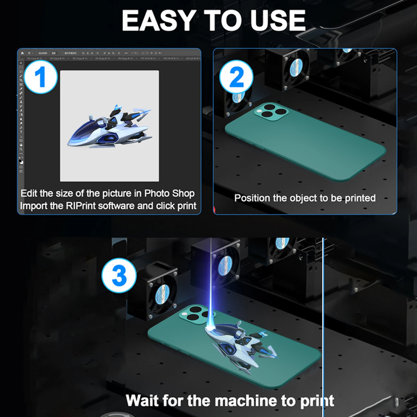 A3 A2 3250 Multipurpose Mini Small PVC Card Bottle Golf Desktop Rotary Flatbed LED UV Printer for Mobile Phone Case