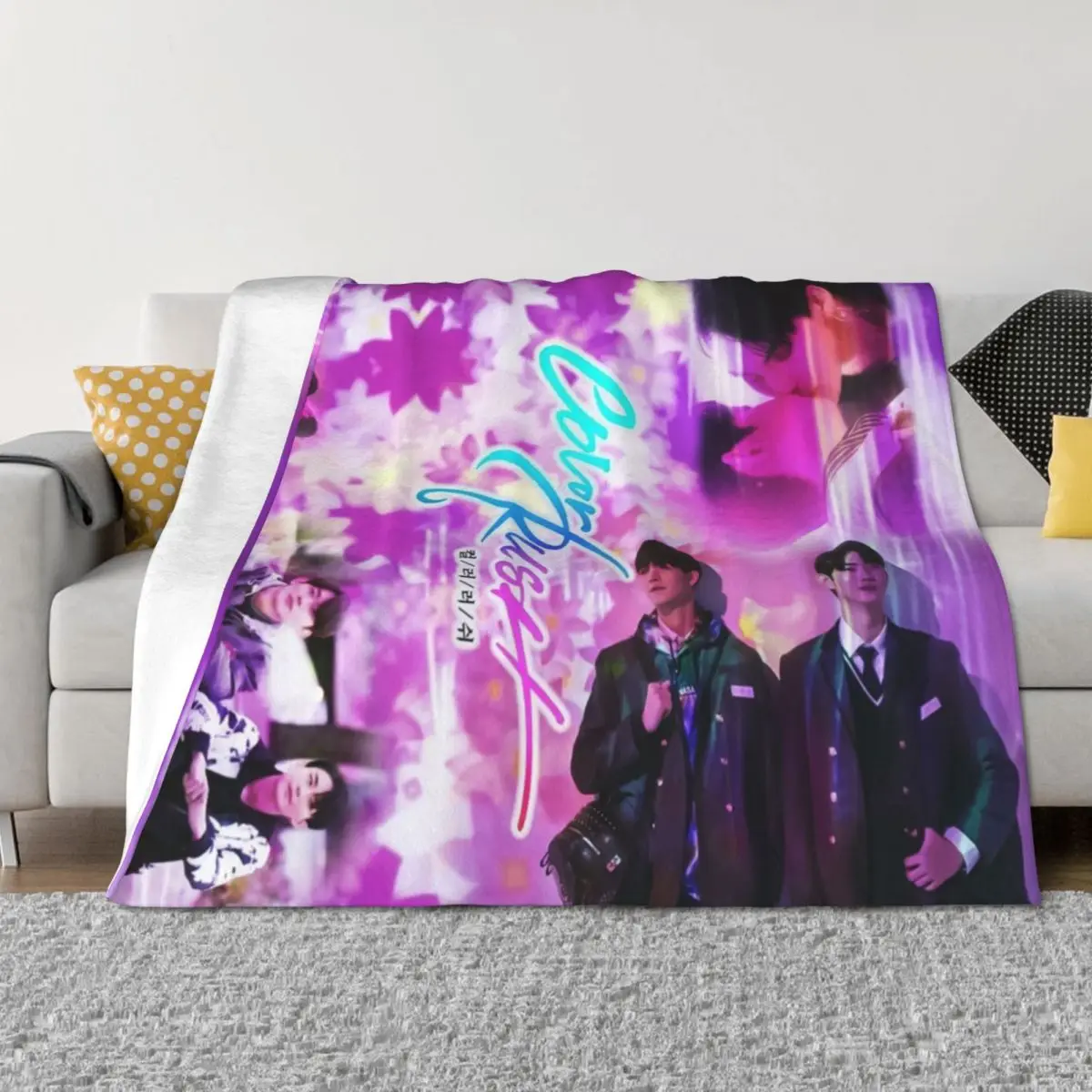 

Color Rush Throw Blanket wednesday Personalized Gift Quilt Soft Beds Blankets
