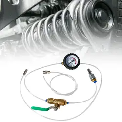 Auto AirShocks Absorber Test Tool Hose Line Pressure LeakInspection Gauge Tester