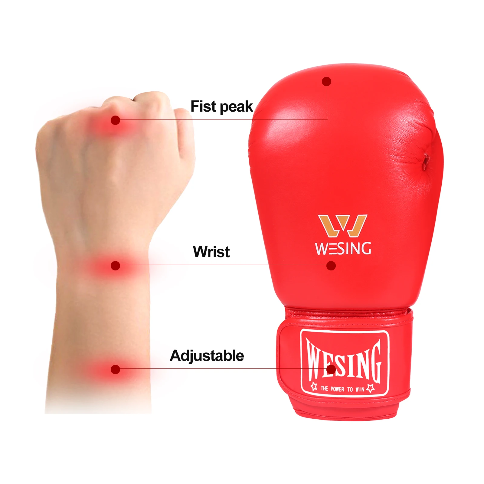 Wesing IBA Approved Boxing Gloves for Competition Microfiber Boxing Gloves Blue Red 10oz 12oz