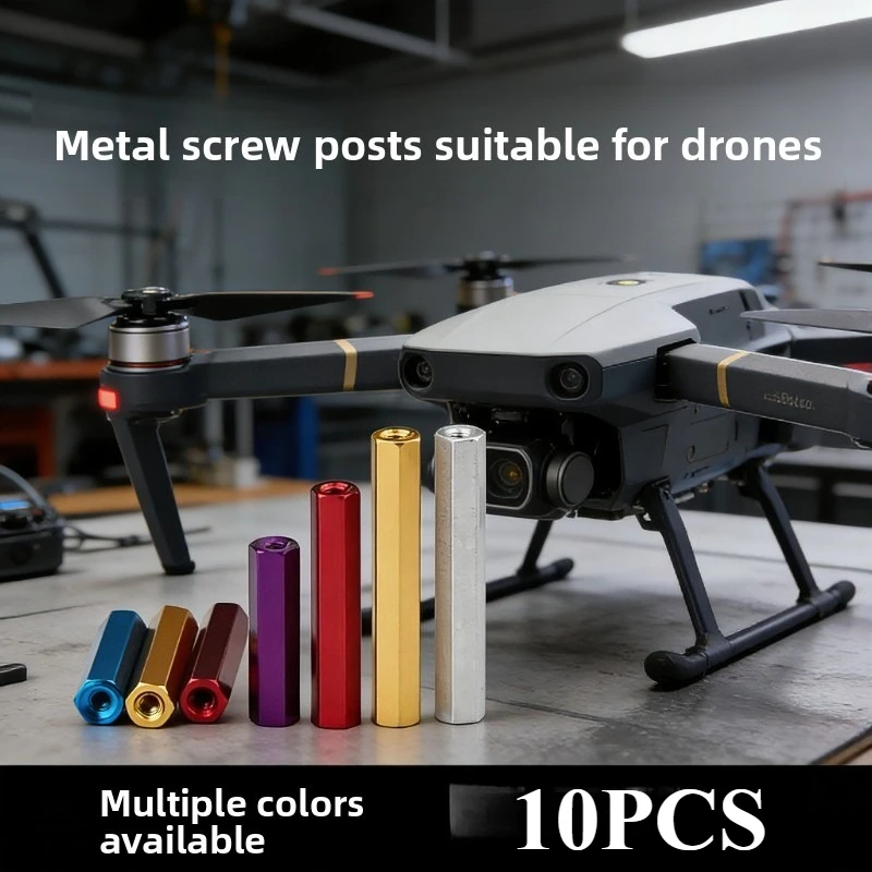 

10pcs M3 Aluminum Standoff M3*5/10/15/20/25/30/35mm Hex Column Anodized Colorful Threaded Spacer for FPV RC Drone PC Case DIY