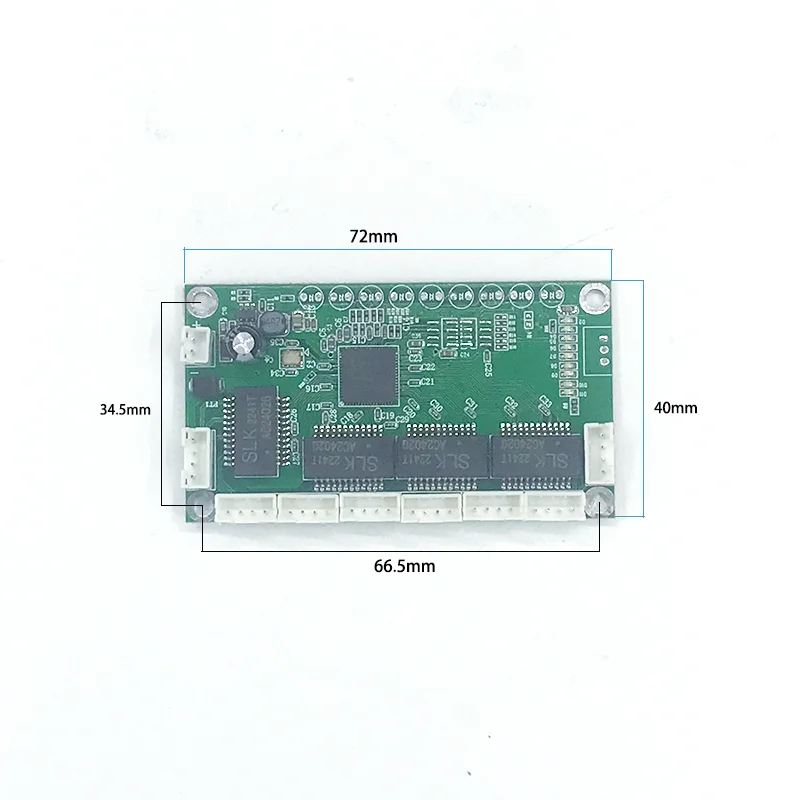 Commutateur rapide Mini Ethernet TAP, commutateur réseau, carte de module PCB HUB, module d'intégration système, 8 ports, 10 Mbps, 100Mbps