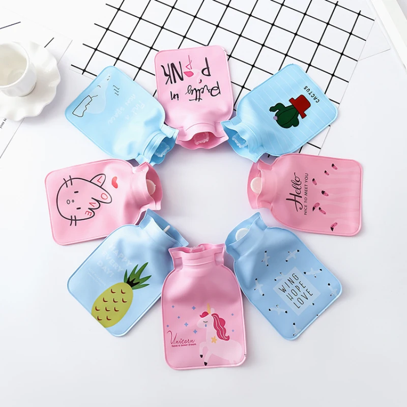 1~10PCS Random Color Cute Cartoon Hot Water Bottle Portable Hot Water Thermal Bag Water-filling Hot-water Bag Warming Product