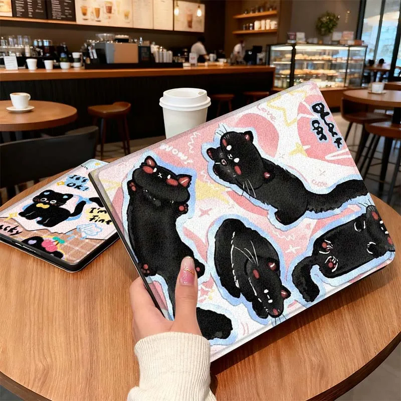 

Black Cat Collage Art Pattern For Honor Tab Tablet MagicPad 3 6 7 X8 V7 V8 8 9 X9 X8a X9a 10 Pro Inch 2020 2021 Tablet Case