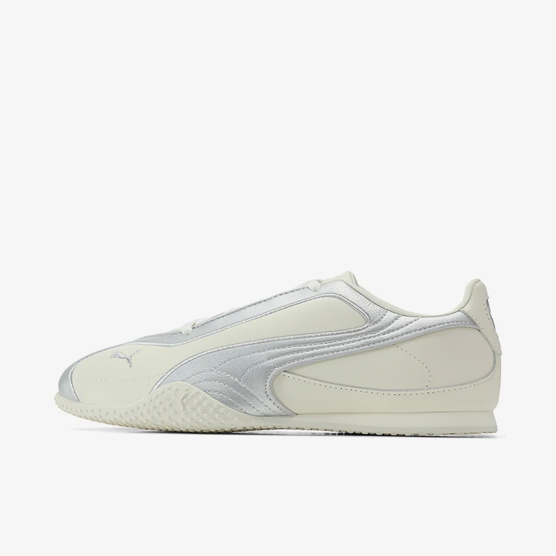 Puma genuine BellaV2 top layer cowhide women's silver light white retro sports shoes 404043-02