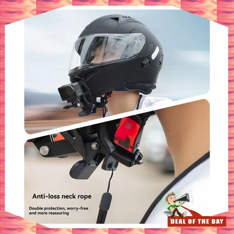 24-Hour Delivery STARTRC For DJI Pocket 3 Action 5 Pro/Ace Pro Motorcycle Helmet Bracket Chin Clip For Action Camera Accessory