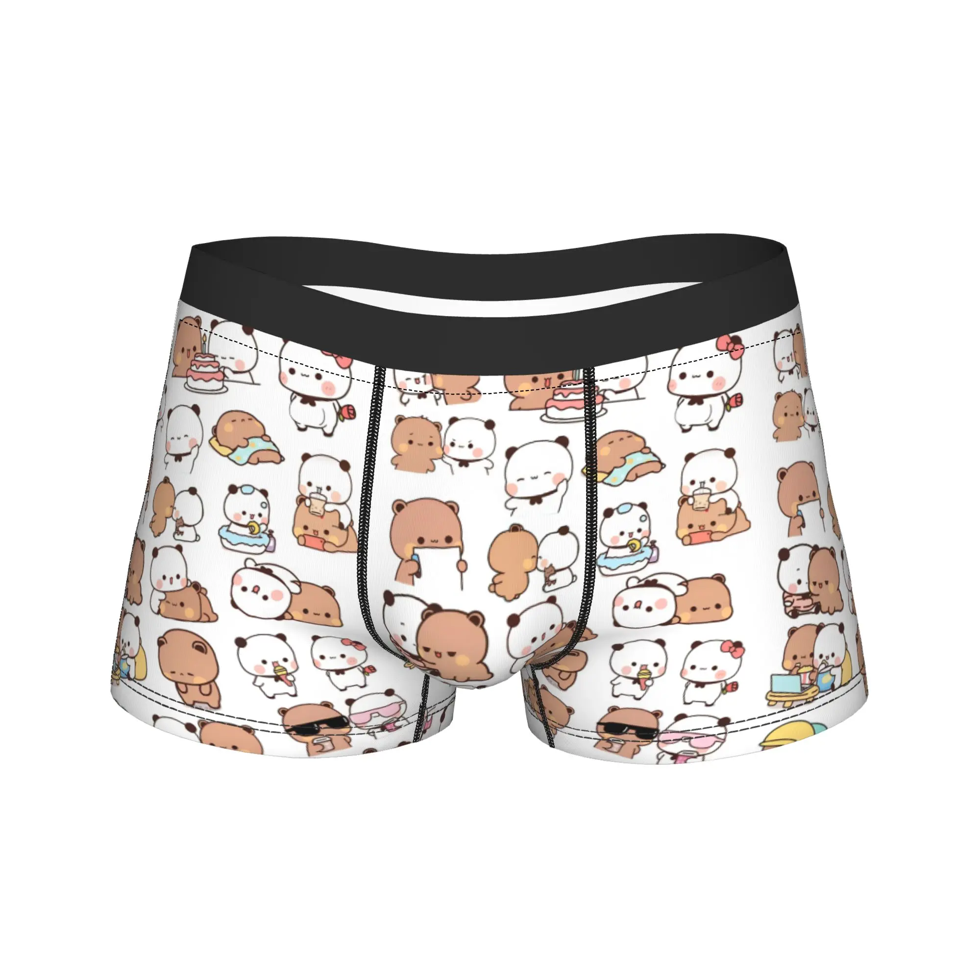 Bubu Dudu Cute Cartoon Bear Character Underwear Kawaii Panda Males Underpants Custom Classic Boxershorts Shorts Briefs Plus Size