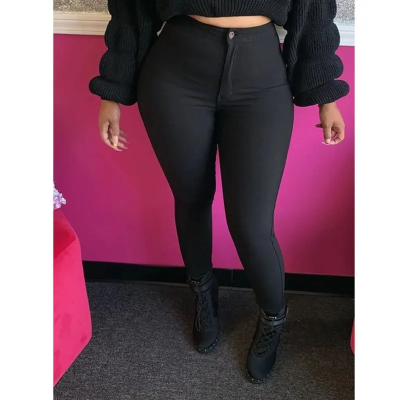 Pantalones pitillo de alta elasticidad para mujer Ebay, pantalones vaqueros ligeros de algodón con cintura alta y Maturi Sle para mujer