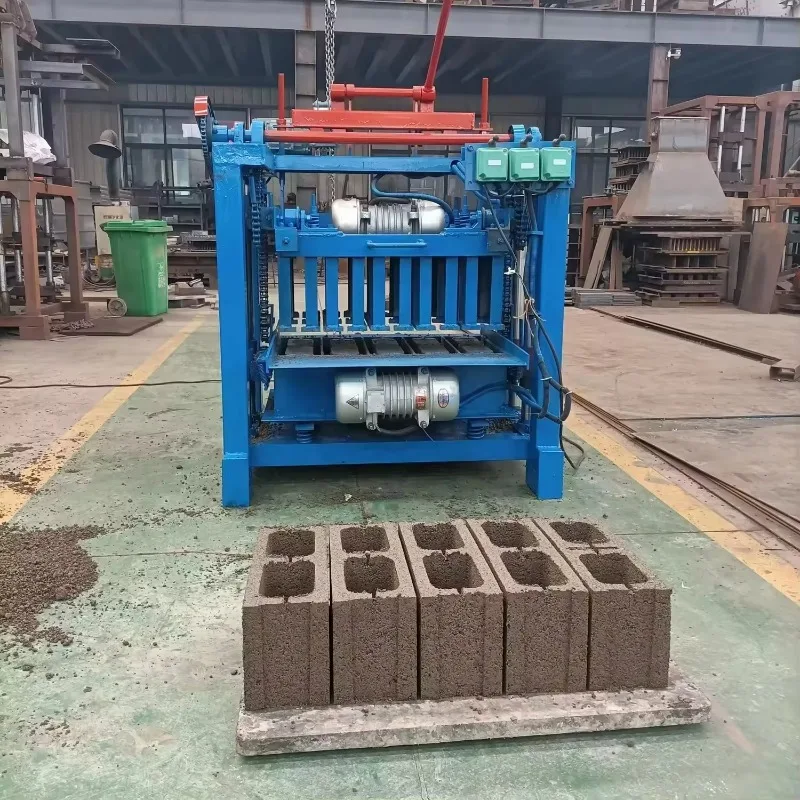 Electric Interlock Brick Block Making Machine Concrete Hollow Block Machine with Engine Hydraulic
