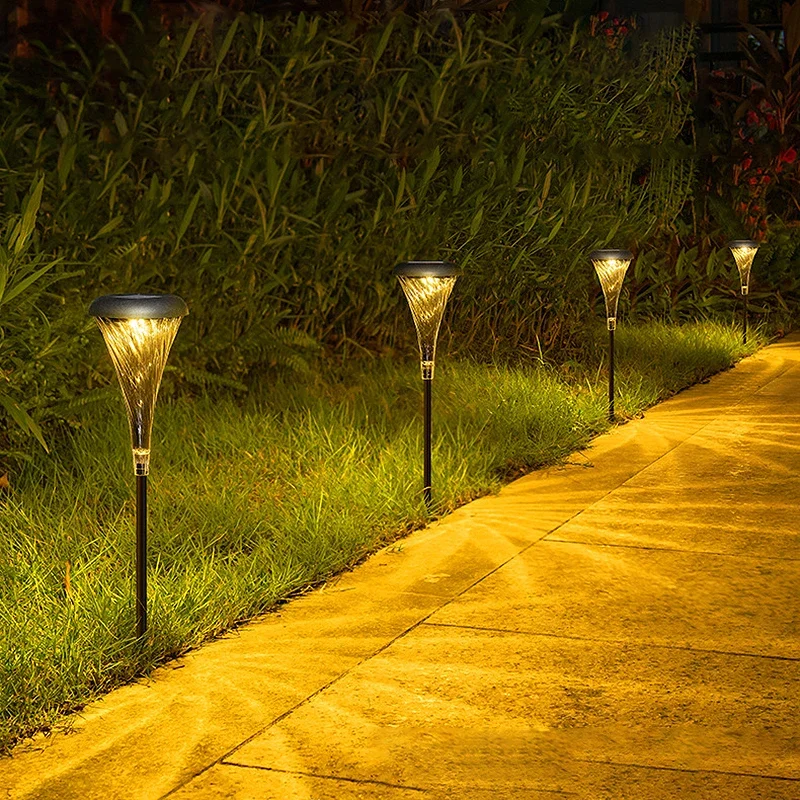 1/2/4 pz nuove luci solari Creative per esterni luci Decorative a spina di terra Villa giardino impermeabile cortile prato lampade atmosfera