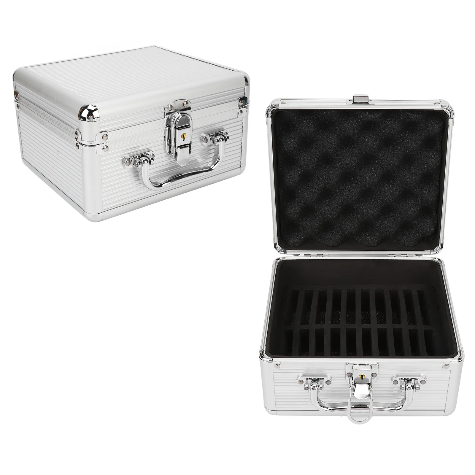 Hard Drive Storage Case 2.5 Hard Drive Storage Box Moistureproof 20 Bays Aluminum Alloy Corner Antidrop for 2.5in Hard Drives