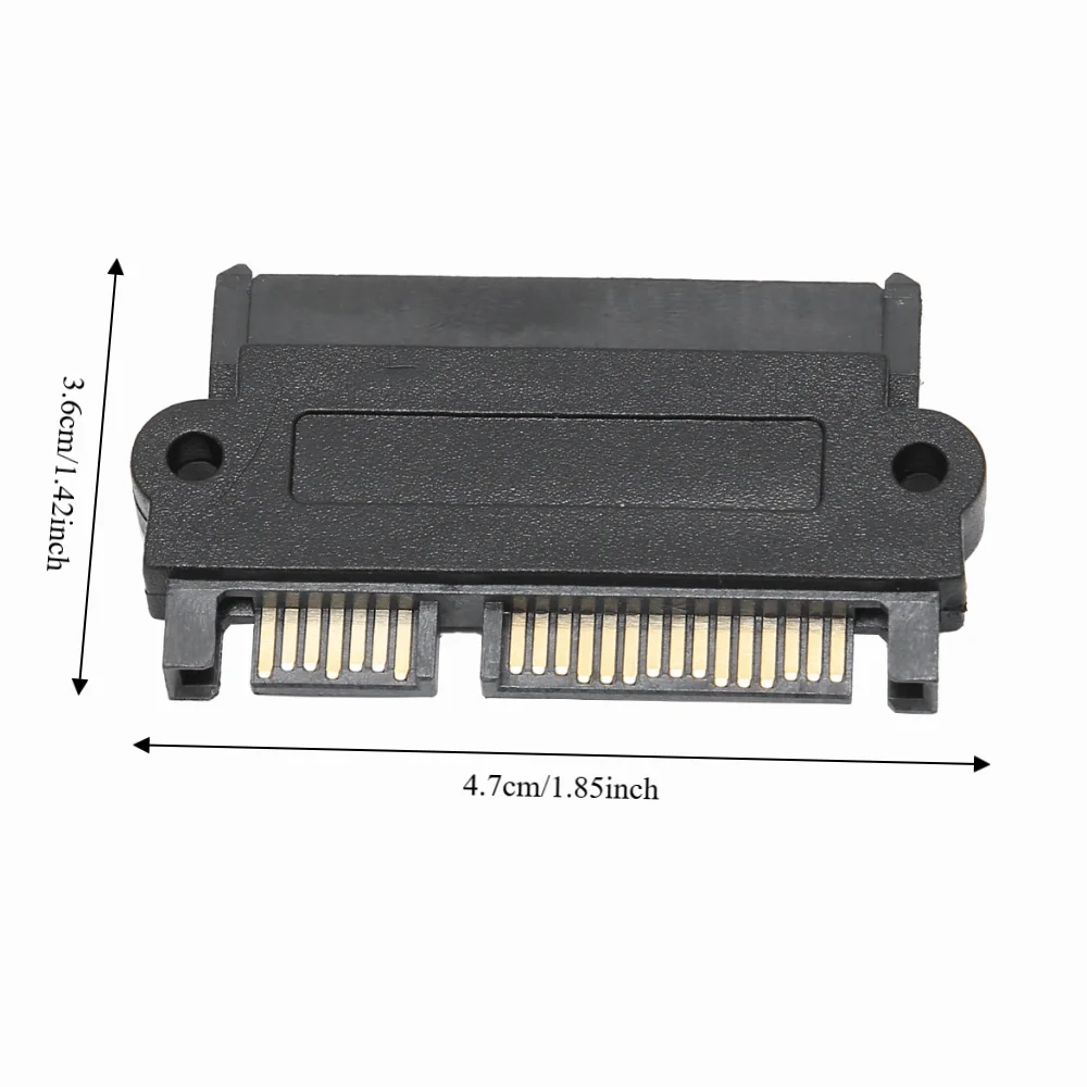 29Pin To 7+15PIN SAS To SATAs Adapter Plastic Shell Plug and Play SFF-8482 Hard Drive Adapter Black