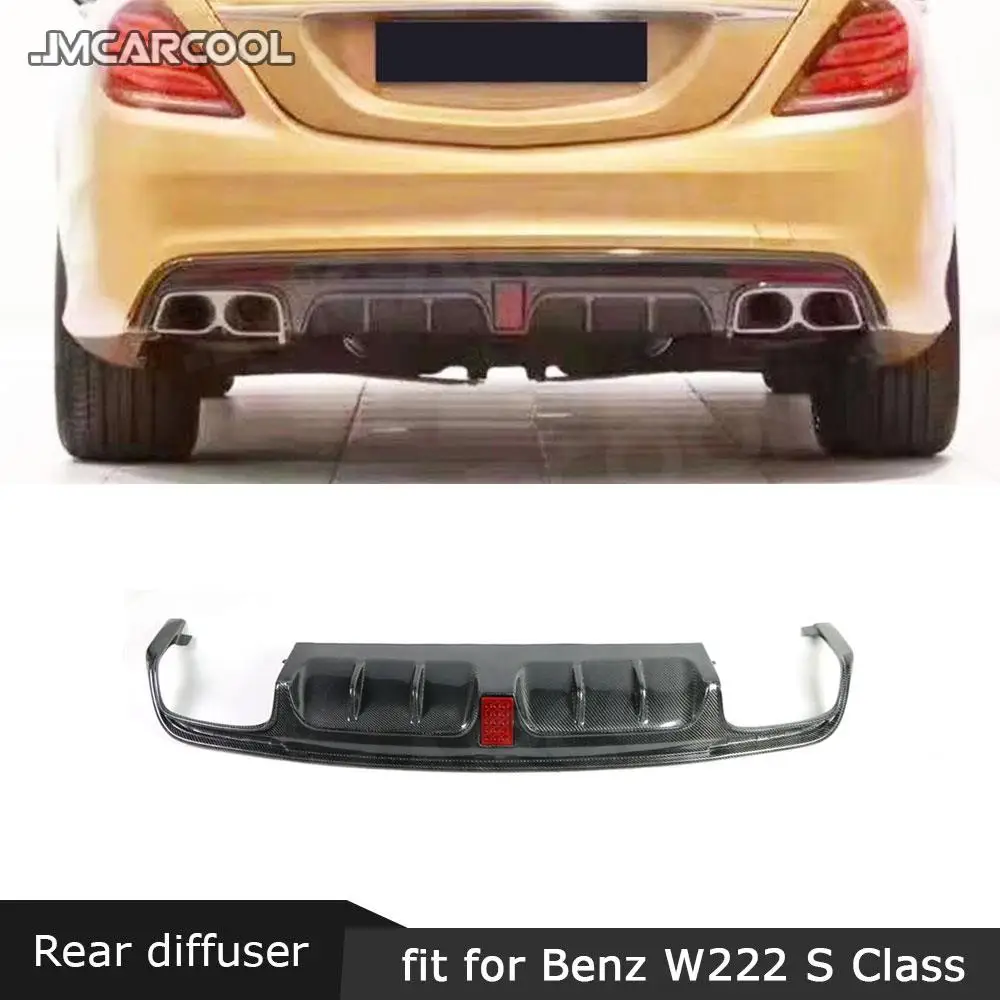 

Carbon Fiber Rear Bumper Lip Diffuser Extension for Mercedes Benz S Class W222 S63 S65 AMG 2013-2017 B Style Car Accessorise