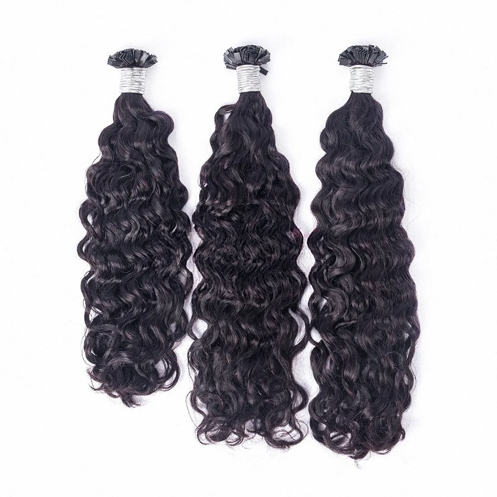 Water Wave Flat Tip Malaysia Hair Extension Human Hair K Tip Hair Extensions Real Human Hair 100Pcs