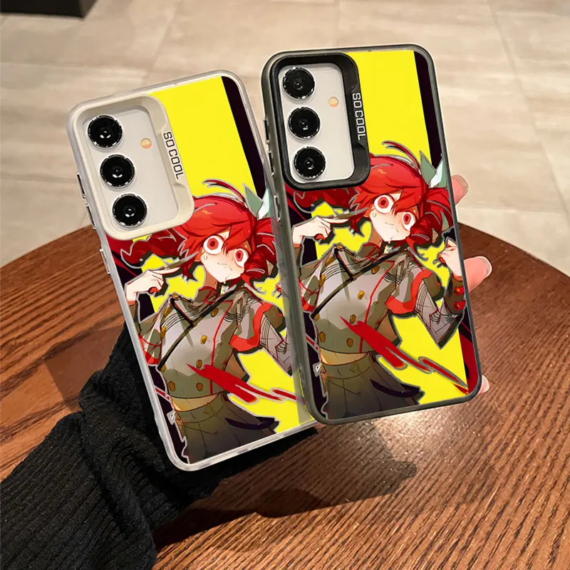 for Samsung Galaxy A 13 14 15 20 21 22 23 25 31 33 34 35 5G 50 51 52 53 54 55 70 71 72 Colorful Soft Phone Case Red haired girl