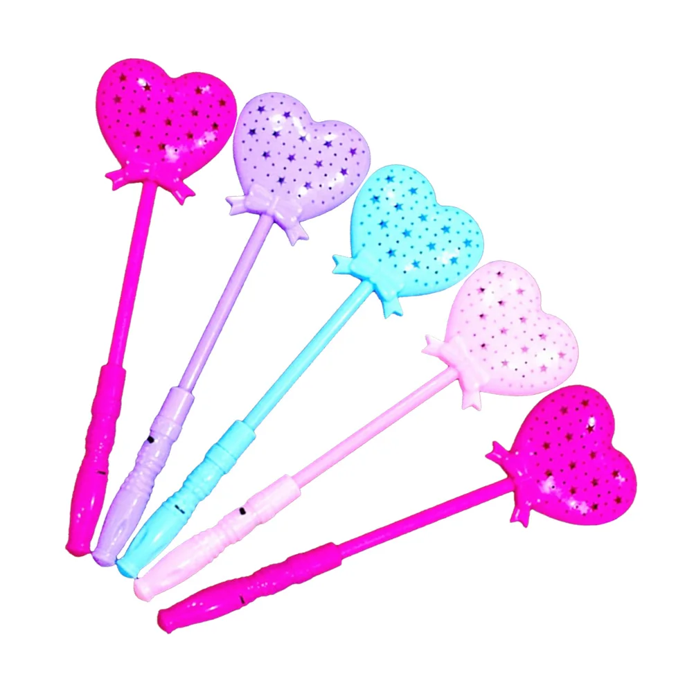 

5 Pcs Love Heart Shaped LED Flashing Sticks Light Up Party Wedding Festival Decorations Glow in Dark Gifts for Kids
