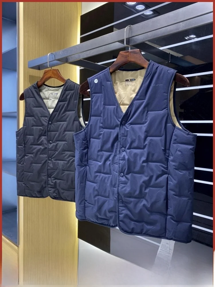 

Мужской шерстяной водонепроницаемый теплый жилет на подкладке для поездок на открытом воздухе, куртка-стойка, украшенная молнией из полиэфирного волокна