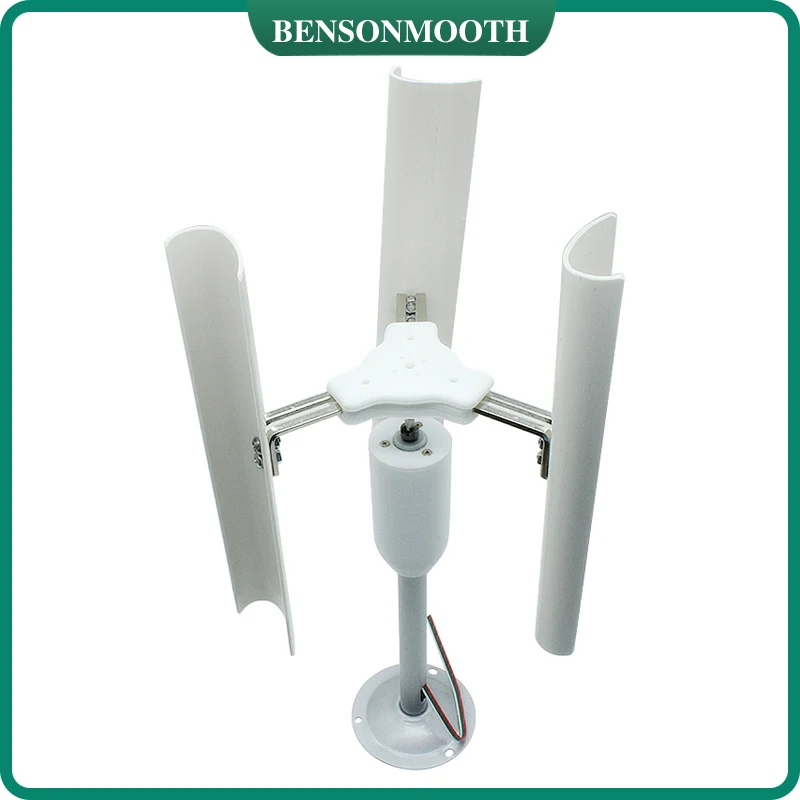 Vertical Axis Wind Turbine Model Three-phase Permanent Magnet Generator Windmill Toy Night Light Making DIY Display