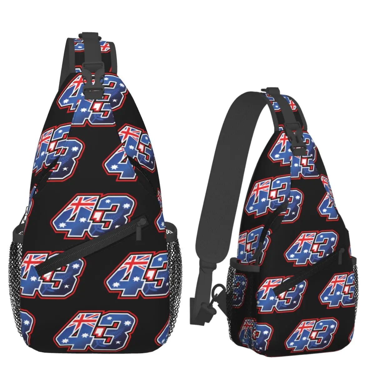 

Jack Miller Number 43 Australia Chest Bag Men Sling Crossbody Backpack Chest Bag Traveling Hiking Daypack Shoulder Bag