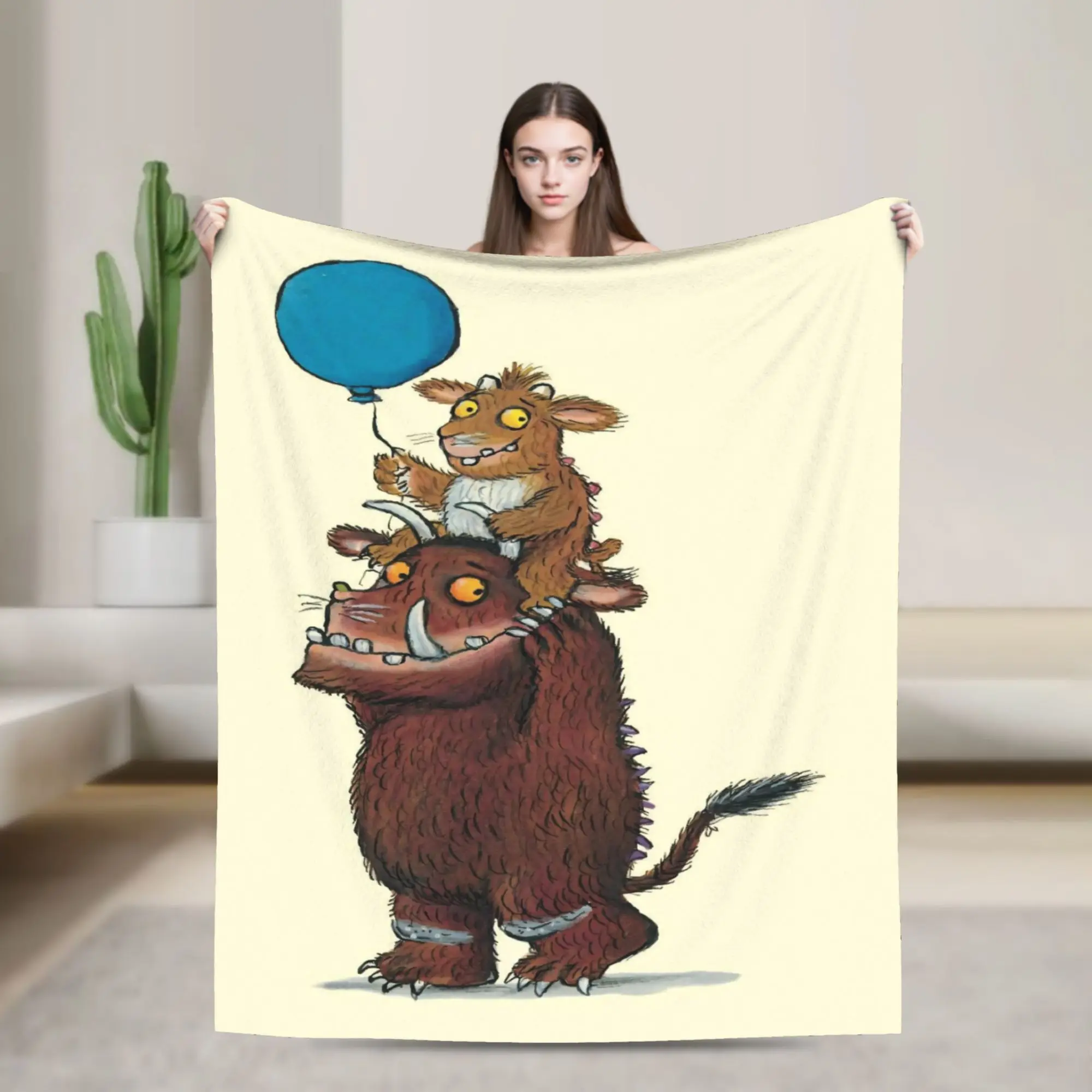 The GruffaloS Blankets Fleece  Cozy Super Soft Throw Blankets for Sofa Quilt