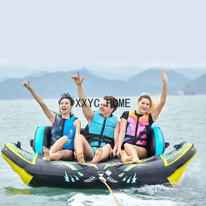 

Durable Inflatable Boat Tube Sofa, Water Play Equipment, 3 Person