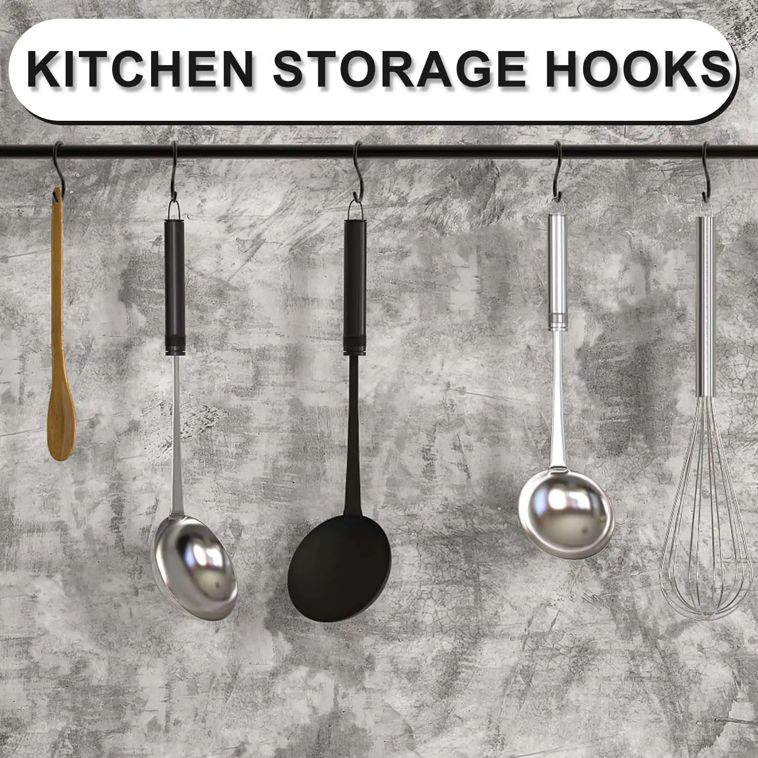 A44T120Pcs خطاف صغير على شكل حرف S مقاس 1 بوصة، خطاف على شكل حرف S، خطاف صغير على شكل حرف S، خطاف زخرفي صغير معدني للحرف اليدوية (أسود)