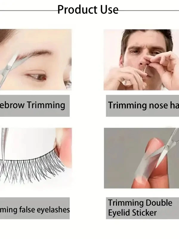 Petites ciseaux en acier inoxydable pour ongles, ciseaux pour poils de sourcils et de nez, coupe-ongles, coupe-visage, outil de maquillage et de beauté