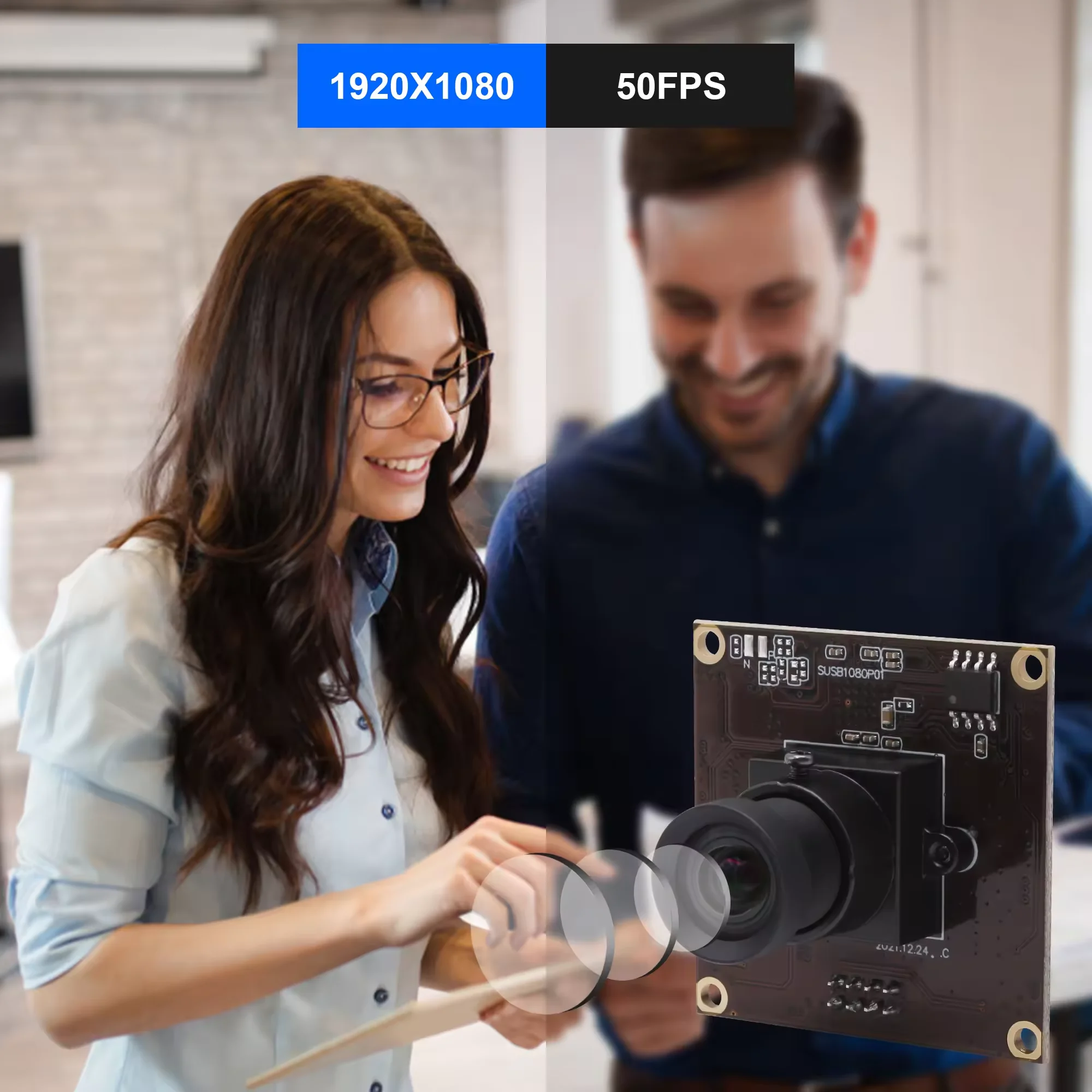 Webcam ELP 1080P 50fps USB 3.0, caméra grand angle 0,01 lux, faible luminosité, avec objectif 2.9mm, pour projet à grande vitesse, diffusion en direct