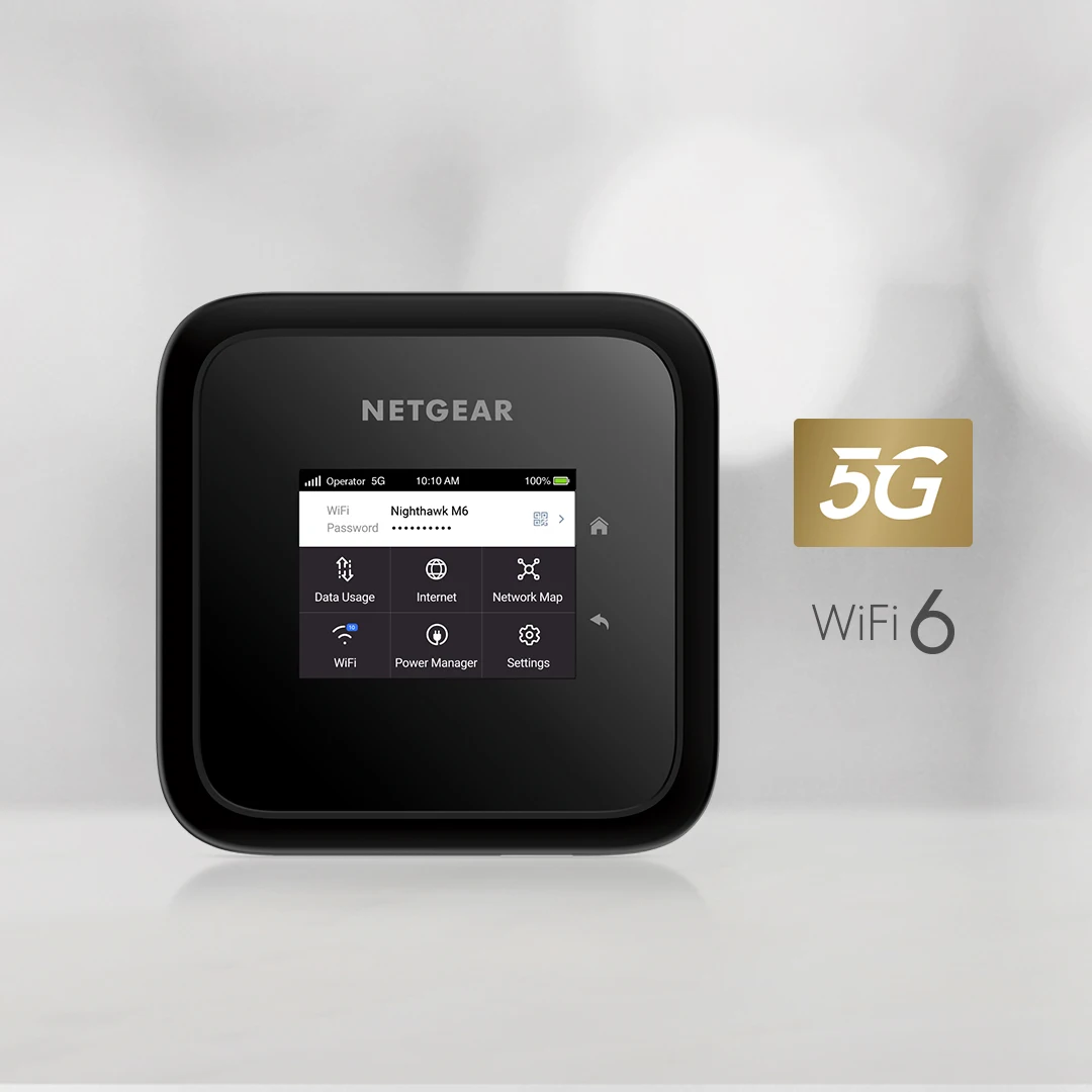 Nighthawk M6  Netgear MR6110-1S4MES 5G-2900Mbps WiFi6 Up to 3600Mbps Mobile Hotspot LTE CAT19 Router and Sub-6 bands