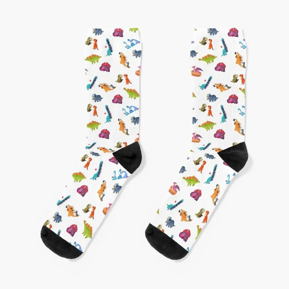 

BOOK DINOSAURS Socks Men's Antiskid soccer Soccer cool Mens Socks Women's