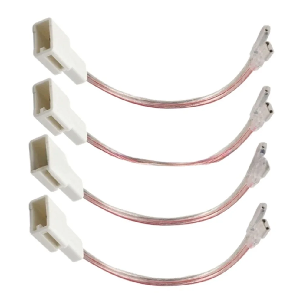 Speaker Wire Harness Adapter Connector 4 PCS for Vehicle Audio Systems Transparent Design Metal Terminal Construction