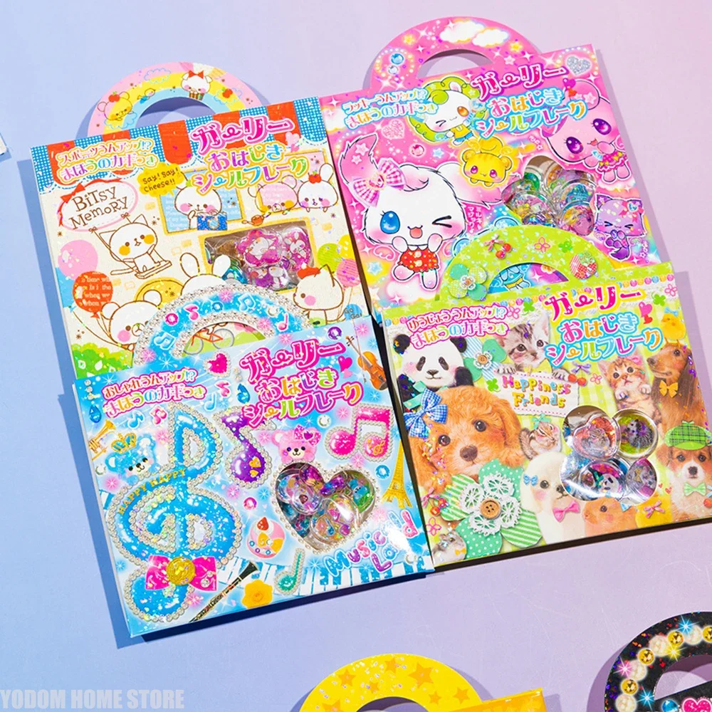 

15 шт. 3D наклейки с животными, хрустальные шарики, лазерные сверкающие наклейки Y2k, скрапбукинг, мобильный чехол, украшение для канцелярских принадлежностей