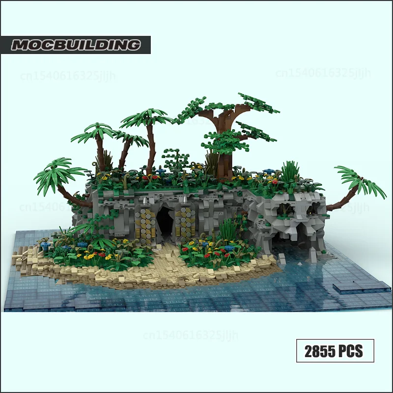 The Island Moc Building Blocks Beach Technology Bricks DIY Assembly Model Sets Creative Collection Toys Xmas Gifts