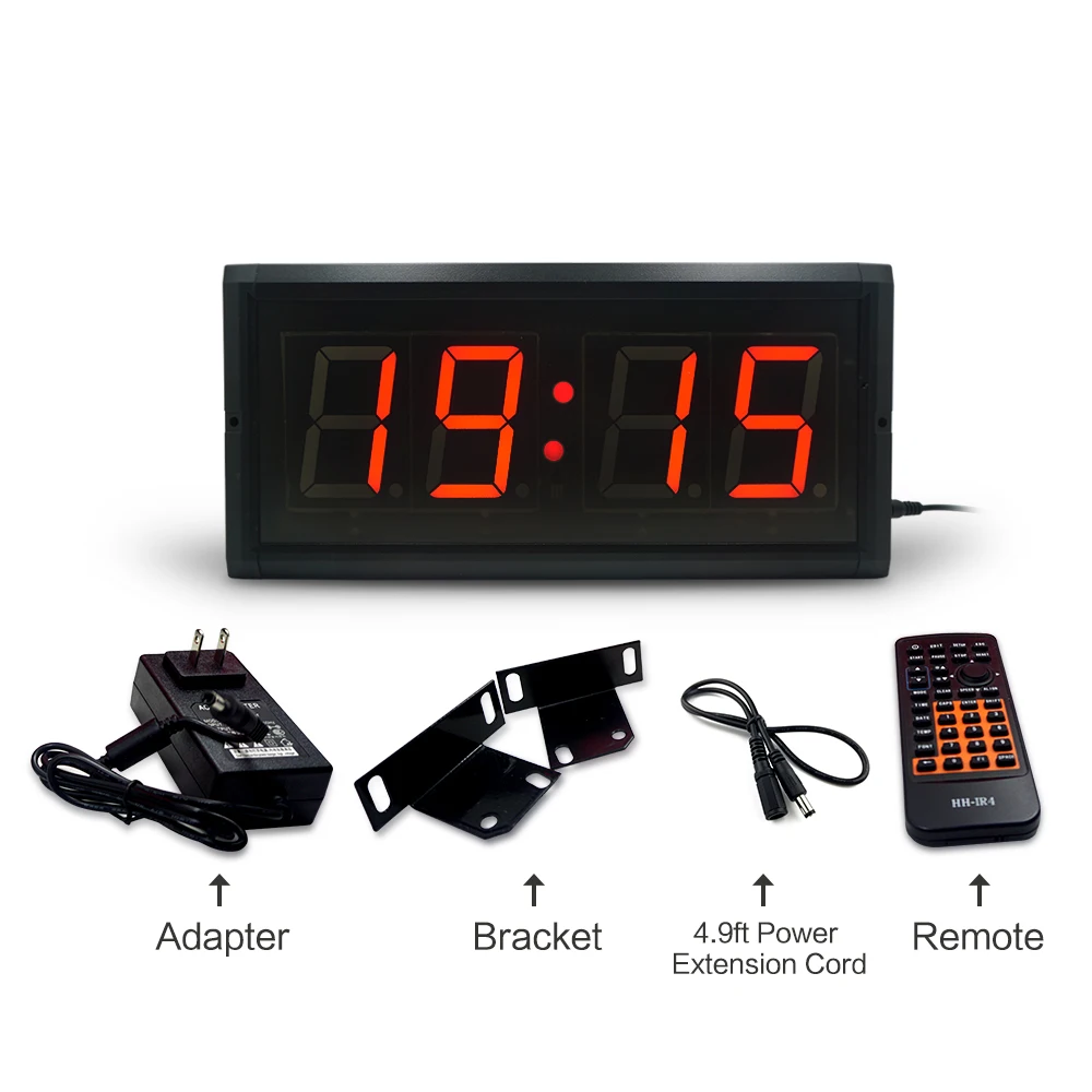 

Modern Digital LED Wall Mounted Clock Timer Stopwatch for School Sports Meeting Speech Match Date Usage in Living Room