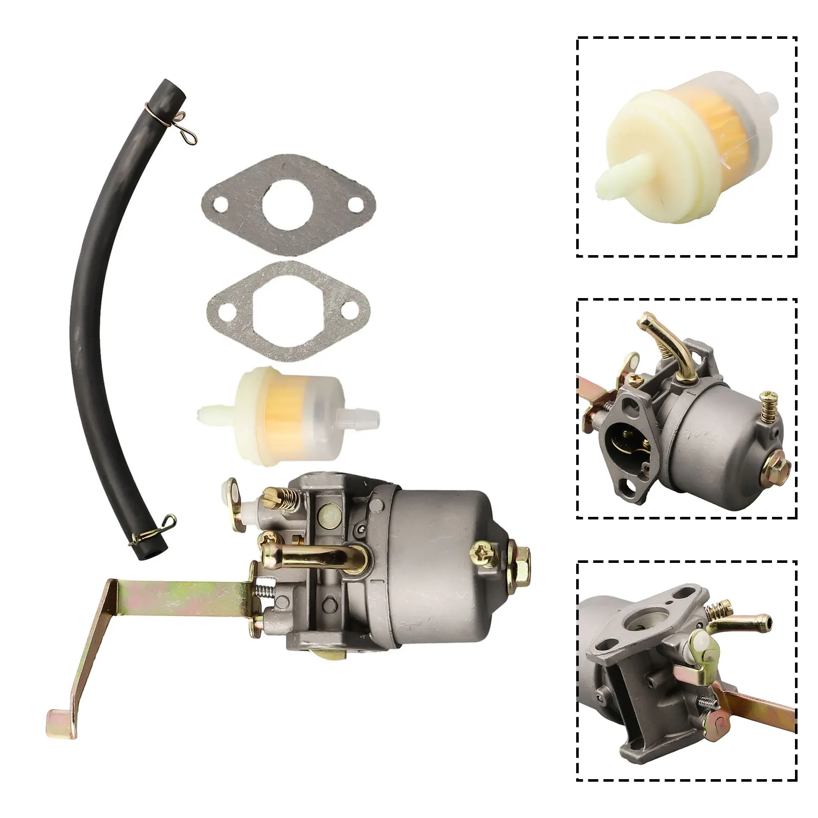 Carburetor Gasket Fuel Filter Hose Set For Harbour for freight Cat 63CC 2HP For Chicago Electric Storm Cat 63CC 2HP Generator