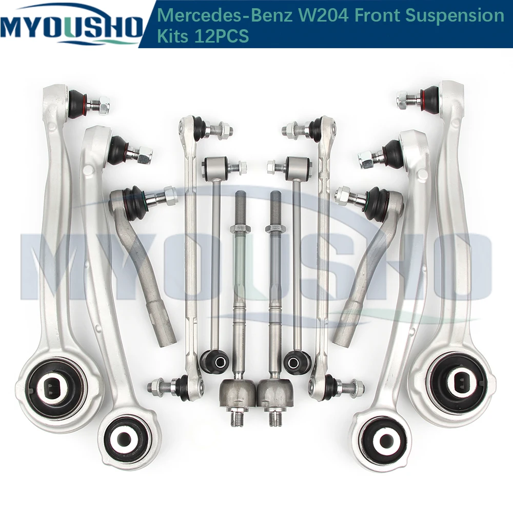 

Myousho 12pcs Suspension Control Arm Stabilizer Link Tie Rod Kits For Mercedes Benz C E Class W204 S204 C204 A207 C207