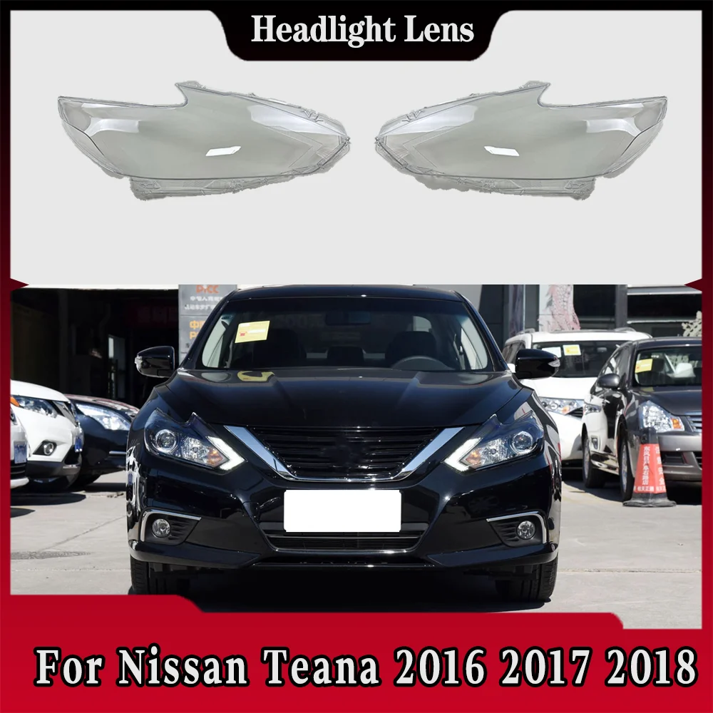 

For Nissan Teana 2016 2017 2018 Headlamp Cover Transparent Lamp Shade Headlight Shell Plexiglass Replace Original Lampshade