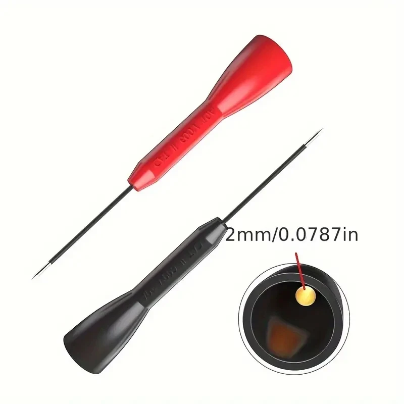 Cleqee P30038 2/10PCS 1mm Test Probe Insulated Multi-meter Needle Stainless Test Pin for 2mm Banana Plug Test Leads