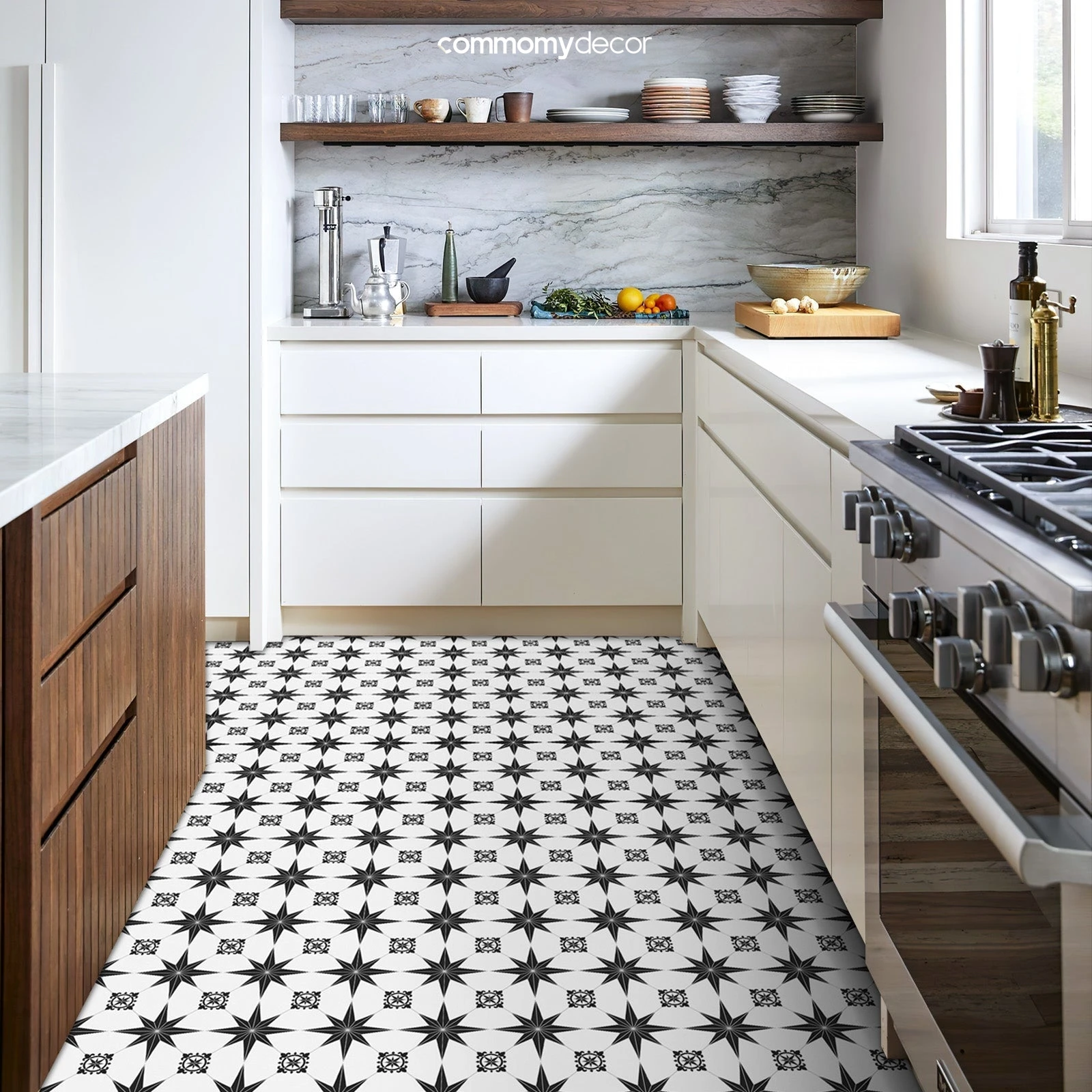 1pc/10pcs Floor Tile Sticker Self Adhesive Floor Sticker Vinyl Non-slip Floor Tile Sticker Wall Sticker Waterproof 20cm X 20cm