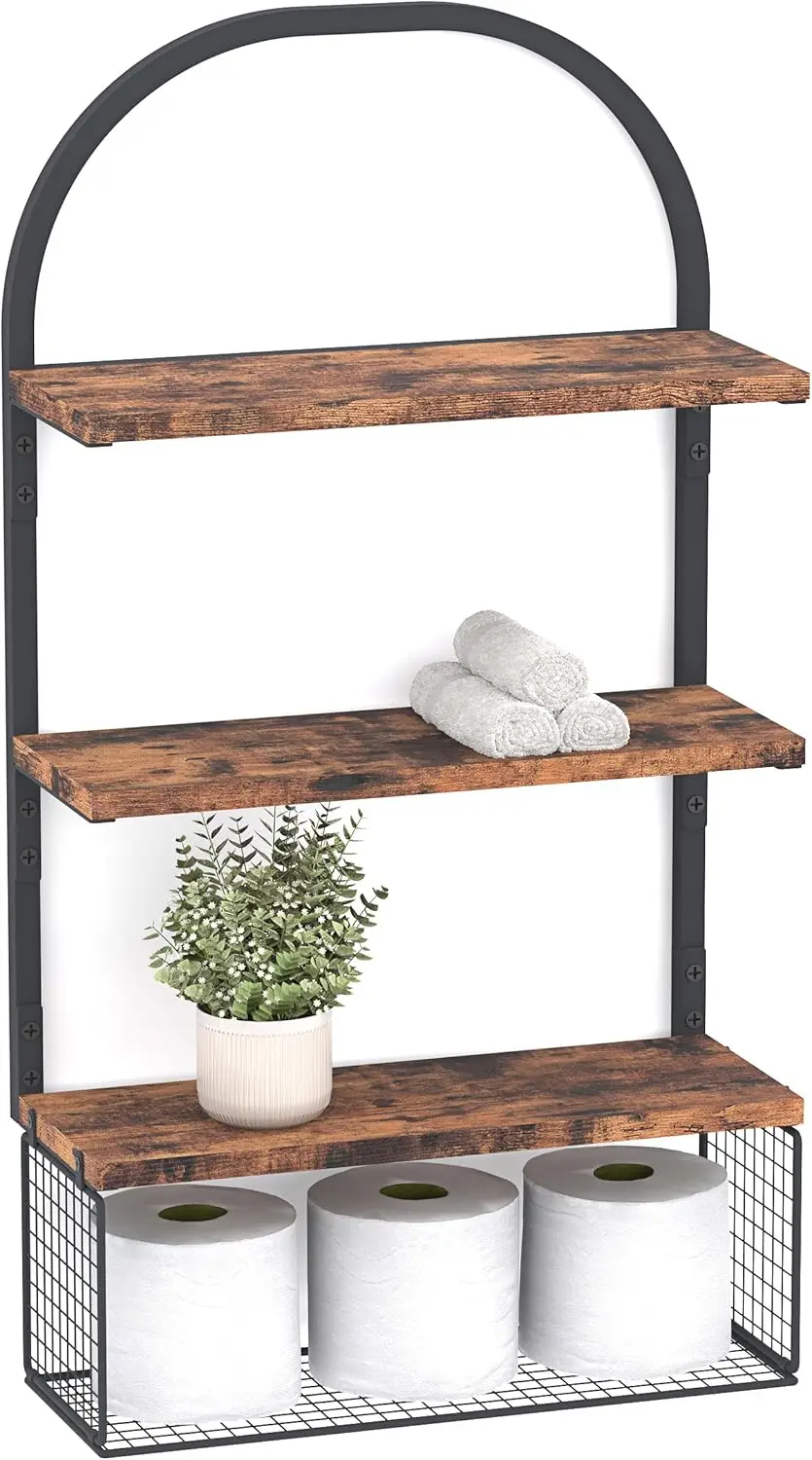 

Настенные полки для ванной комнаты, органайзер для хранения над унитазом для ванной, спальни, кухни