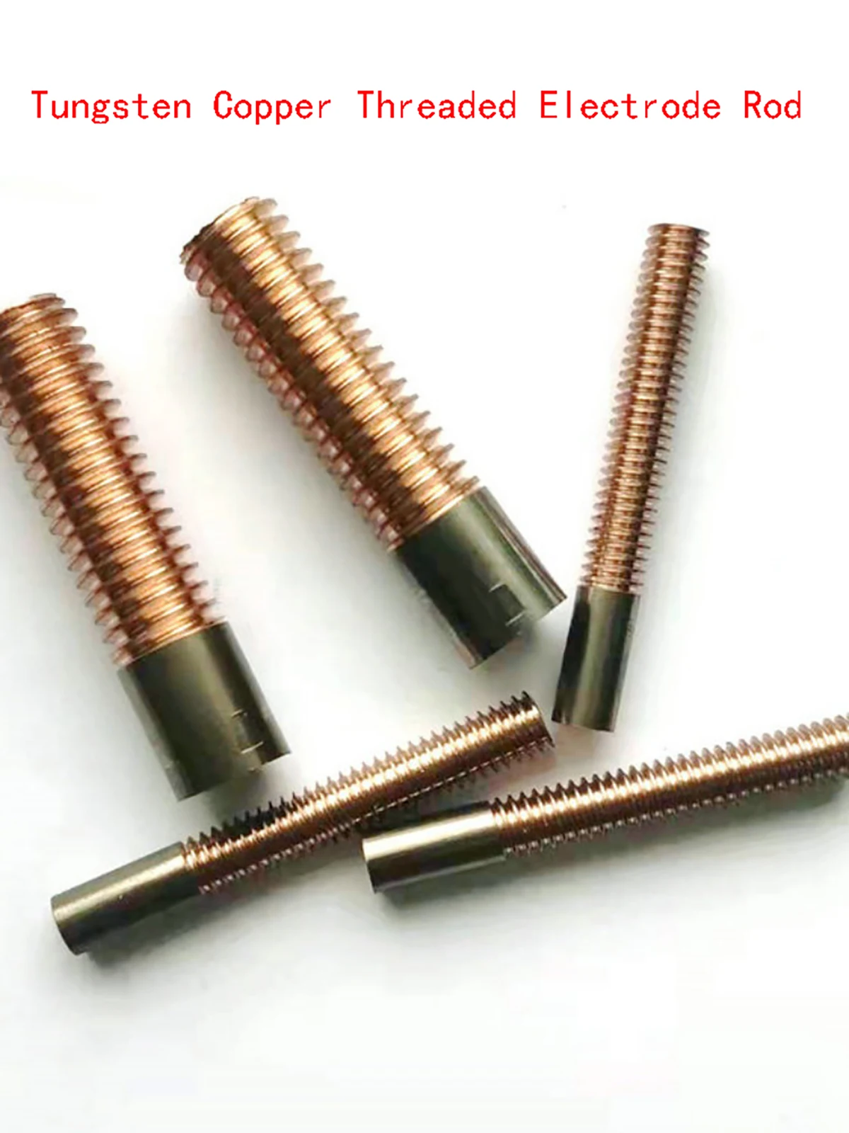 1Pcs W70Cu30 Tungsten Copper Tapping Electrodes EDM Machine Screw Thread Anode Electrode Metric M1.2-M24 Length 40mm - 120mm