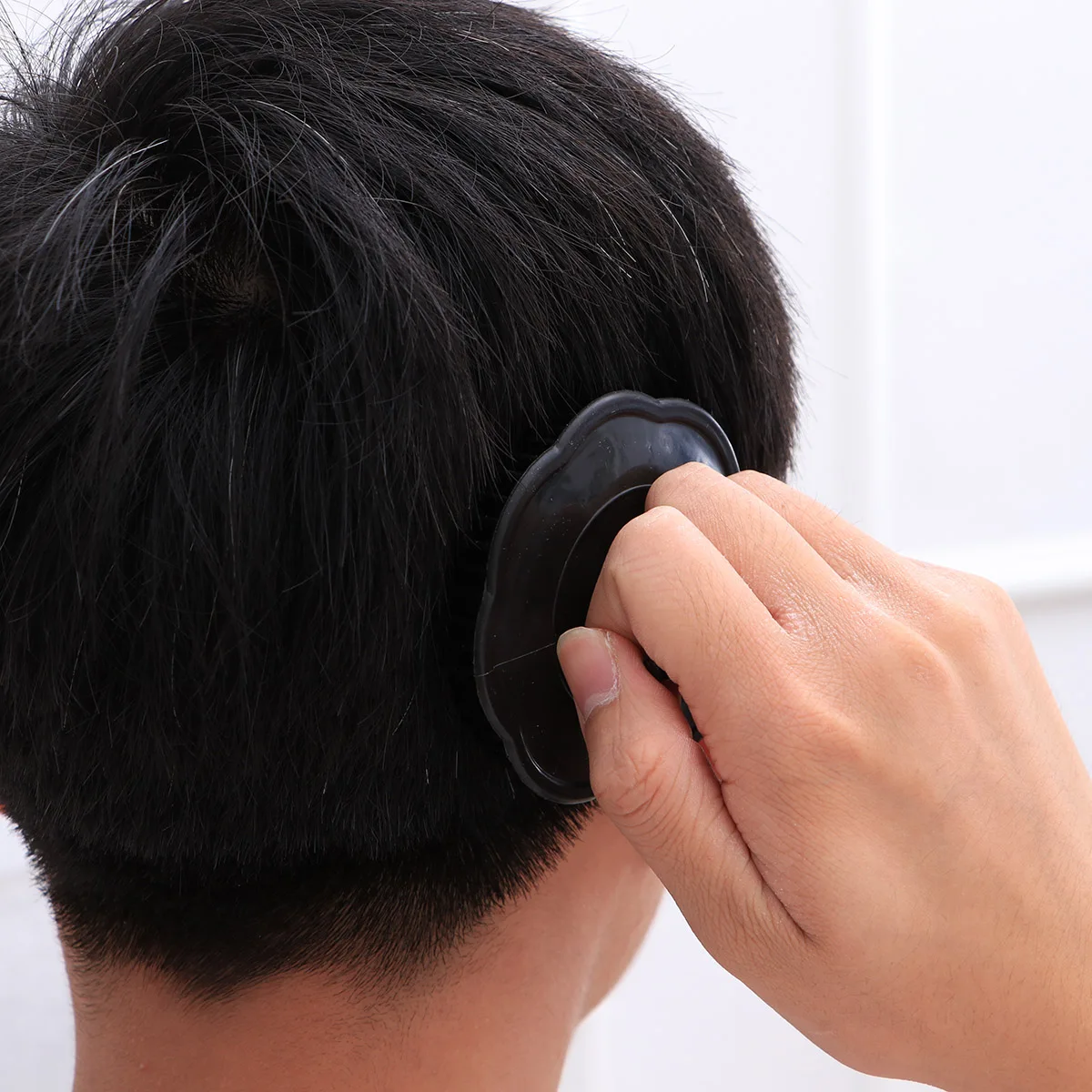 

4pcs Scalp Massager Brush for Hair Shampoo Dandruff Control Exfoliating Head Scrubber Black Plastic Hair Care Tool